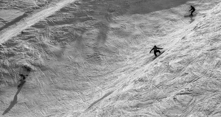 Risoul France ski resort mountain skiers