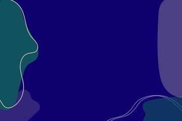 Minimal Abstract Blue Blob Background with Copy Space