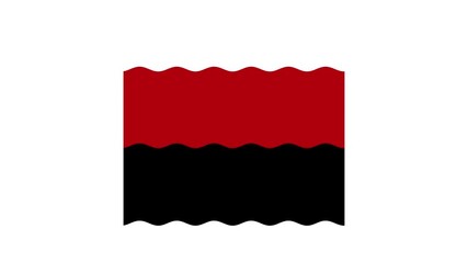 Abstract glowing Angola flag animation with white background.Futuristic glowing Angola flag with smooth animated.