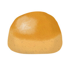 Watercolor nastar bread illustration