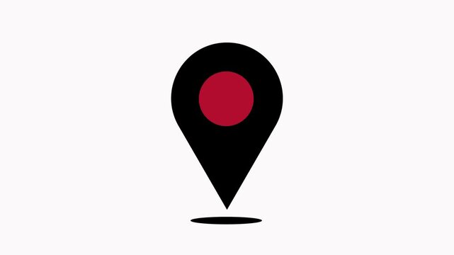 map pin  icon animation simple flat