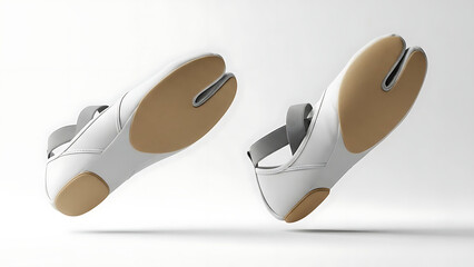 Acrobatic Gymnastics Shoes Mockup Flexible Split Sole Floating