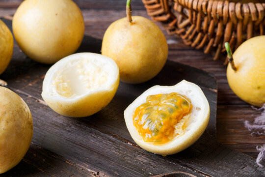 Buah Markisa or passion fruit is a tropical fruit known for its bright aroma tangy sweet flavor and refreshing pulp commonly used in drinks desserts and healthy tropical recipes.
