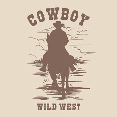 Cowboy in the wild west