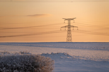 Snow in the garden and outside