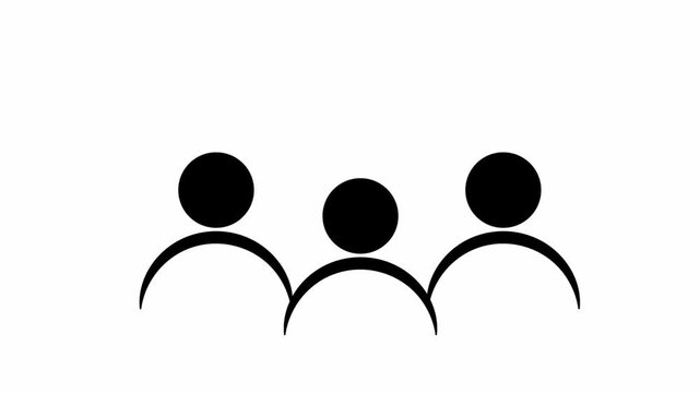 community  icon animation simple flat