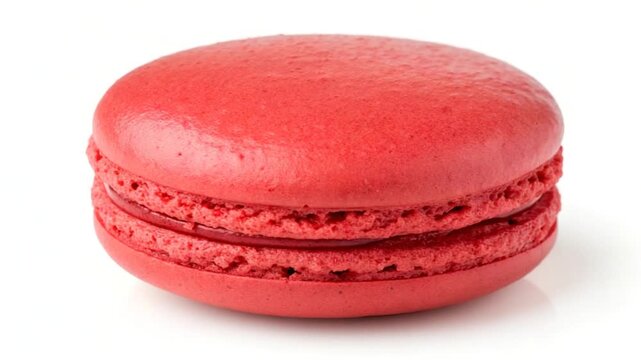 red macaron dessert biscuit isolated on white background dessert video