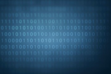 Blurred Binary Code Background. Technology concept