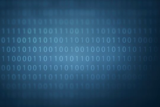 Blurred Binary Code Background. Technology concept - Powered by Adobe