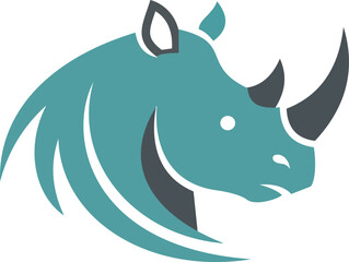 rhino vector illustration © Anik