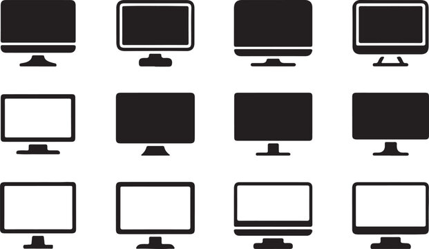 Modern Monitor icon set