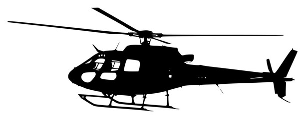 a black and white illustration of a helicopter, black, helicopter, illustration, silhouette, against transparent background © Guli Studio