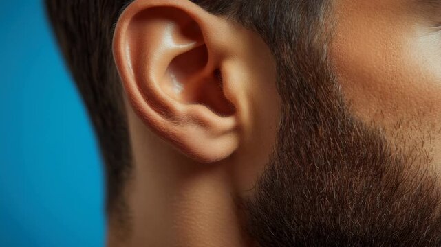 Understanding ear anatomy with close-up view of human ear