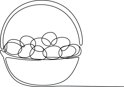 Basket of eggs vector