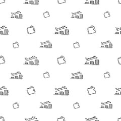 Doodle business plan seamless pattern, startup growth idea element background