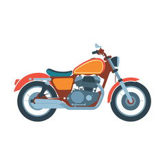 Fototapeta premium toy motorcycle on a white background