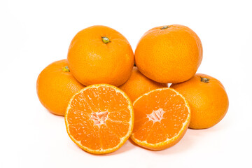 oranges isolated on white background