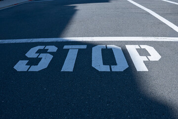 stop sign on the road