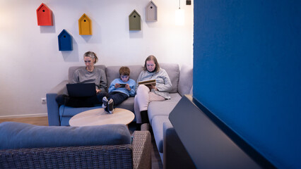 Family members using technology creating social disconnect