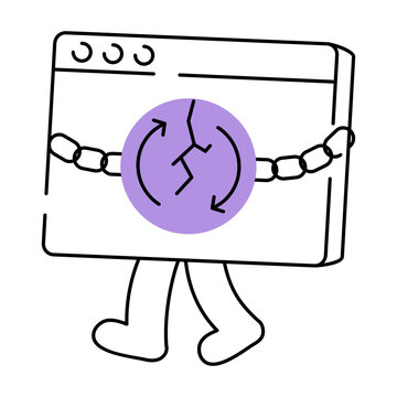 A doodle style illustration depicting website backlinks