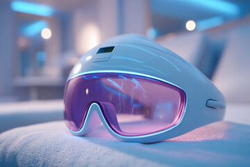 Fototapeta premium UV protective goggles on a spa table