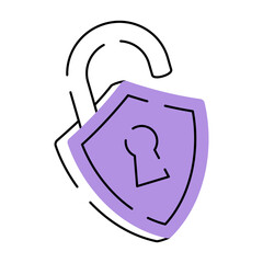 A drawing style illustration depicting security lock