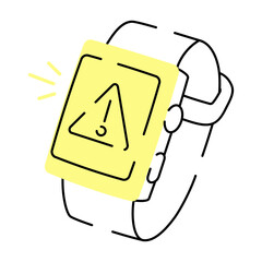 A hand drawn style illustration showing malware alert