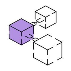 A sketchy style illustration representing blockchain