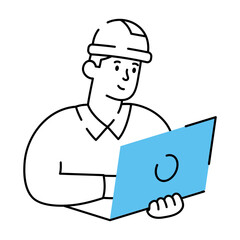 A hand drawn style illustration showing software engineer