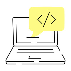 A sketchy style illustration representing software development