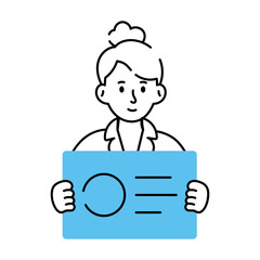 A drawing style illustration depicting workflow