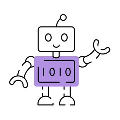 A sketchy style illustration representing ai development