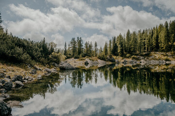 Fototapeta premium Seven Lakes Valley in Slovenia's Triglav National Park in the Julian Alps