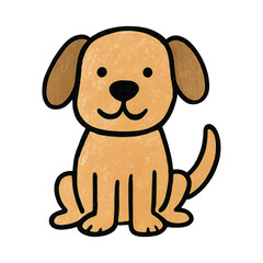 Fototapeta premium PNG Cute cartoon dog illustration.