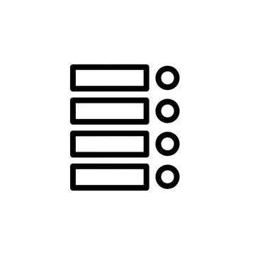 Minimalist Illustration of a Vertical List with Checkboxes for Digital Content
