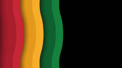 Abstract color waves, Black History Month design, 