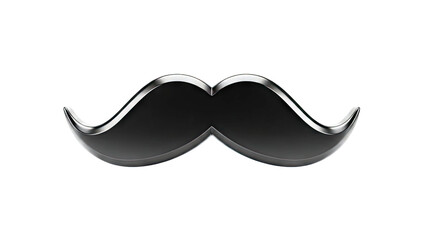 3D Black Mustache Icon