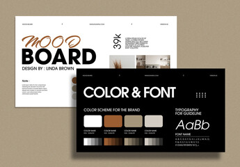 Brand Mood board Template Layout