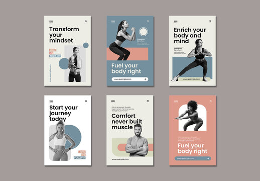 Fitness Social Media Poster Design Template