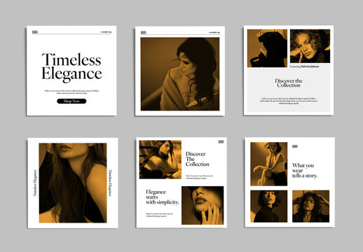 Luxury Fashion Social Media Poster Design Template