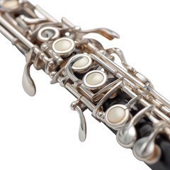 Obraz premium Elegant Close-Up of a Silver Oboe