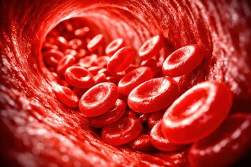 A red blood cell is shown in a spiral