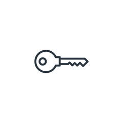 Minimalist Single Key Icon for Security and Access Control Stock Photo