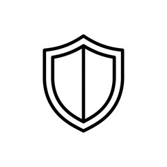Obraz premium Minimalist Shield Icon Illustration for Security and Protection Concepts