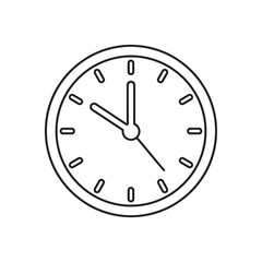 Modern Analog Wall Clock Showing Time in Minimalist Office Setting