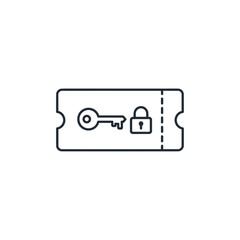Secure Digital Access Card with Key and Lock Icon for Data Protection
