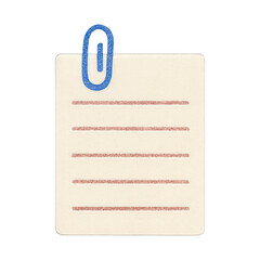 PNG Paper with blue paperclip illustration