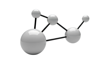 Abstract Molecular Structure with Spheres and Rods
