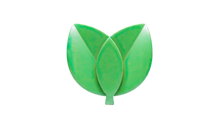 Abstract Green Leaf Symbol
