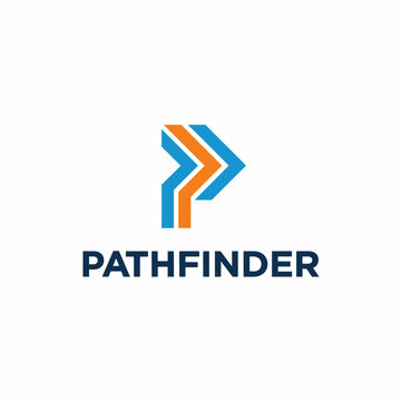 Pathfinder Abstract Arrow Letter P Corporate Logo